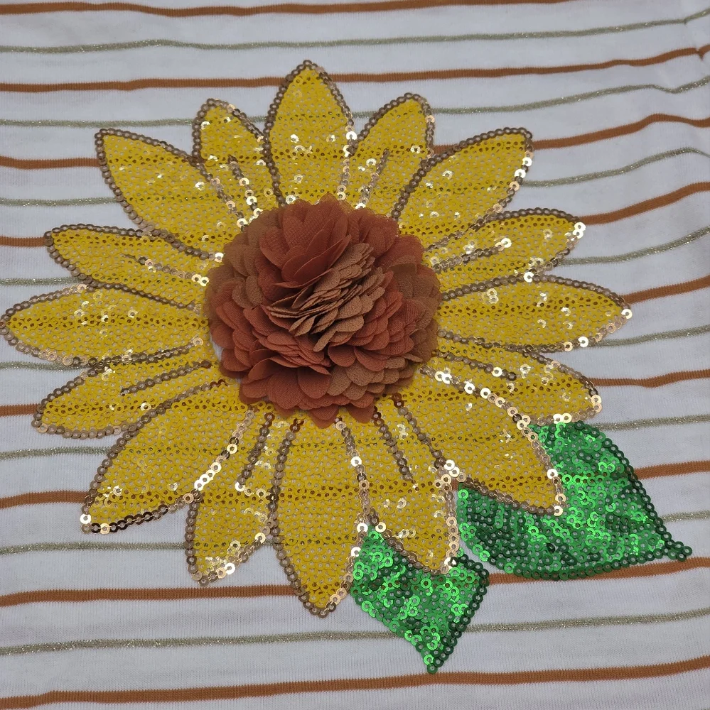 NEW Shabby Chic girls' sunflower matching skirt set size 5-6